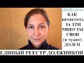 ЕДИНЫЙ РЕЕСТР ДОЛЖНИКОВ: КАК ПРОВЕРИТЬ СЕБЯ И ЛЮБОГО (УКРАИНА) - адвокат Москаленко А.В.