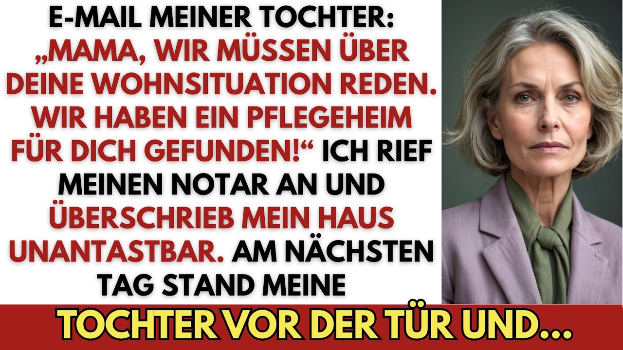 Der Kaffee wurde kalt, als ich die E-Mail meiner Tochter las. Kein Anruf, keine Frage – nur eine Betreffzeile: „Mama, wir haben einen Platz in einer Seniorenresidenz für dich gefunden.“ Ich bin...
