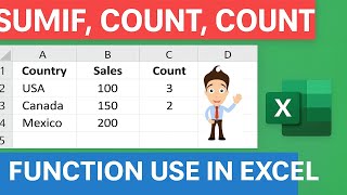 SUMIF, COUNTIF, COUNT Functions Excel Tutorial In Bengali - Learn Excel Smoothly