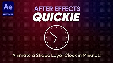 Make Your OWN Animated Clock in After Effects NOW!