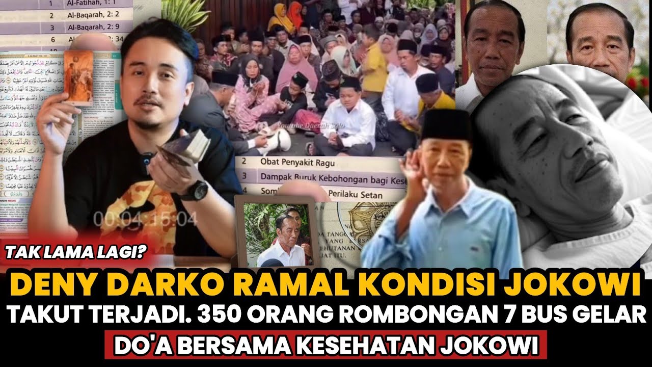 KONDISI JOKOWI TAK LAMA LAGI❓RAMALAN DENY DARKO BIKIN HEBOH❗ 350 ORANG ROMBONGAN 7BUS DO'AN JOKOWI‼️