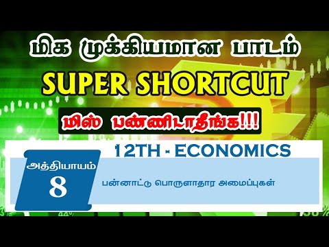 பன்னாட்டு பொருளாதார அமைப்புகள் Shortcut Part-2|Tamil|12th Economics Lesson 8|#PRKacademy