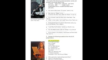 Unit 1 Names and Titles