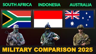 South Africa vs Indonesia vs Australia Military Power Comparison 2025
