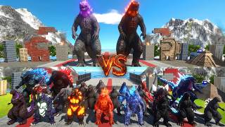 EVOLVED GODZILLA &amp; THE DARK ITSELF vs ALL GODZILLAS! (Ultimate Raid Boss) | ARBS