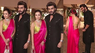 malaika arora अपने बॉयफ्रेंड arjun kapoor के साथ david dhawan के दिवाली पार्टी में आये एक साथ नज़र