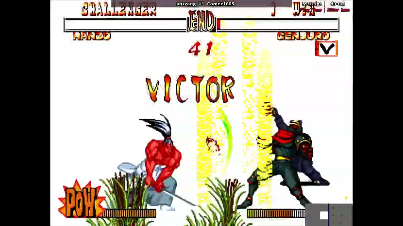 Hanzo vs Genjuro (Comex1665) Samsho2 Samurai Showdown2 Match
