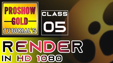 How to render in proshow gold 9 - Class 5 - Behind design