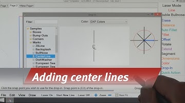 Laser Templator - Adding Center Lines