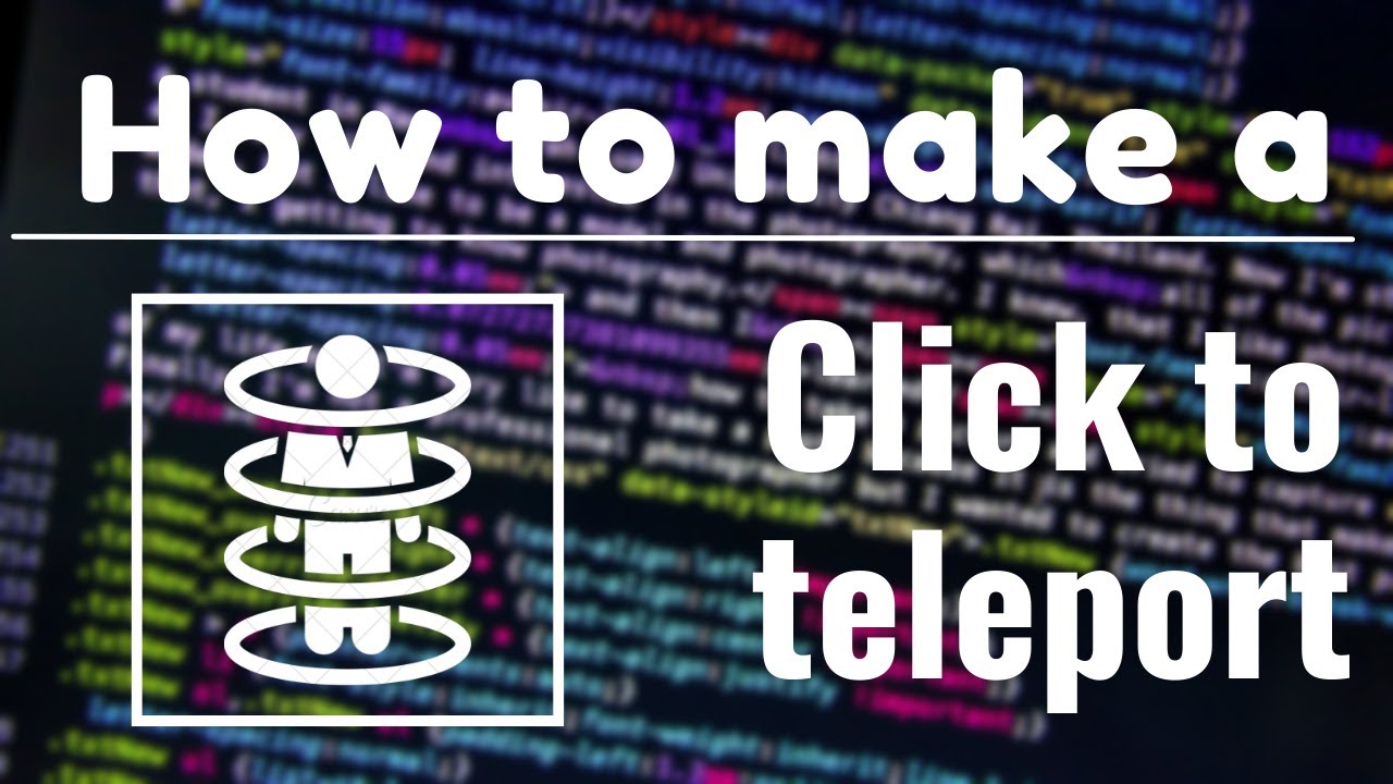 How to make a Click to Teleport in Roblox Studio - YouTube
