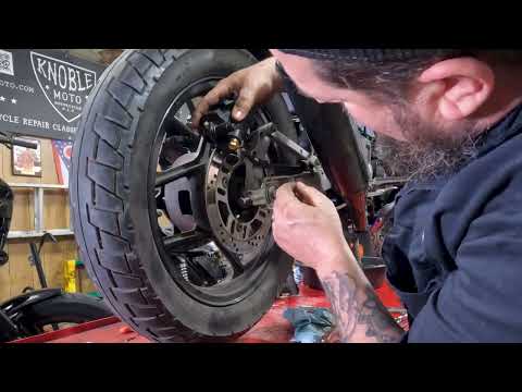 250 Ninja Rear Wheel Removal & Install - With Chain Alignment