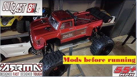 Arrma Outcast 8s 1/5 scale - My first 1/5 scale brushless truck- Mods before running.