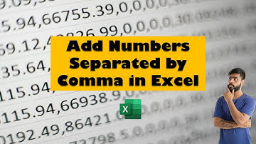 Add Comma Separated Numbers in Excel