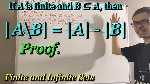 Prove |A\B| = |A| - |B| for finite A and B ⊆ A [ILIEKMATHPHYSICS]