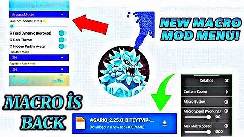 NEW AGARİO 2.25.3 XELAHOT MACRO + ZOOM MOD MENU🥶🍫 *İOS FOR ANDROİD* TUTORİAL (أغاريو ماكرو الجديد)