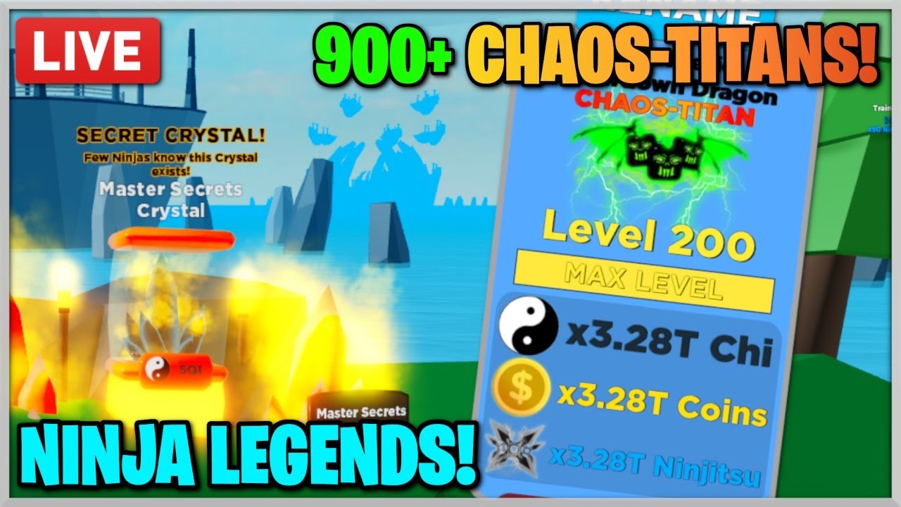 Free Chaos Titans Pets Ninja Legends Update Giveaway Jixxyjax Live Youtube - chaos titan roblox