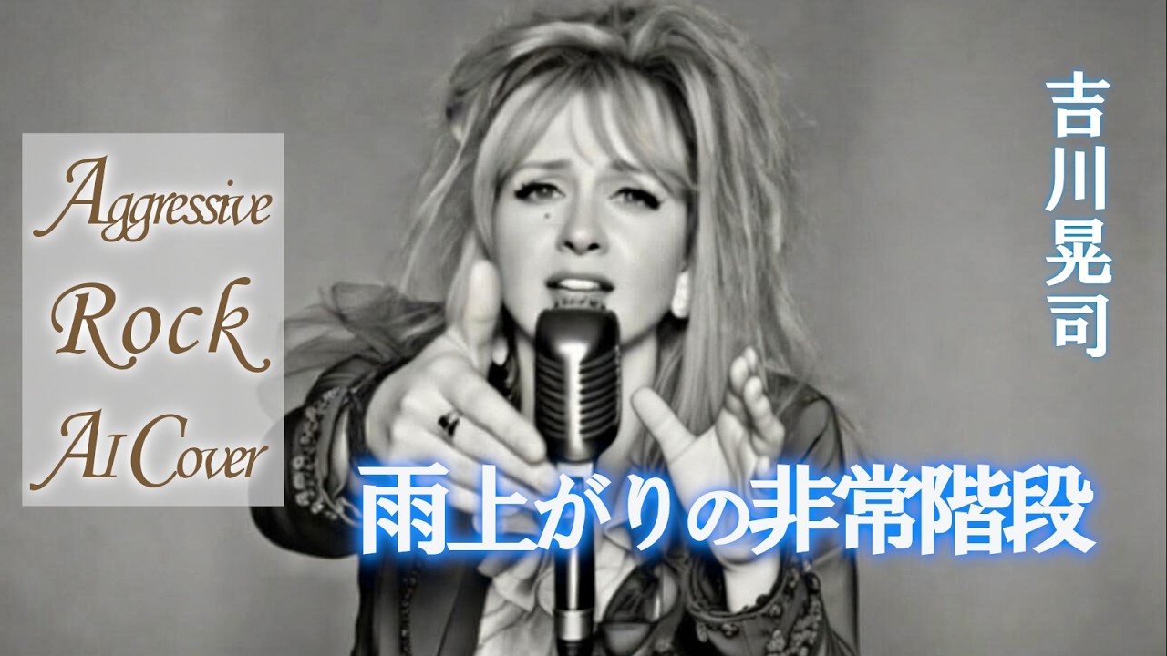ロックカバー】 吉川晃司 「雨上がりの非常階段」｜Aggressive Rock AI