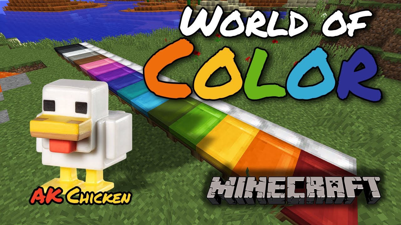 Minecraft 1.12:  World of Color Update Beds  -  Ep 2 - AKChicken Tutorial Videos for Children