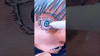 Celebrity Drawing Gojo from Jujutsu Kaisen 💜 #jjk #art #shorts Wealth