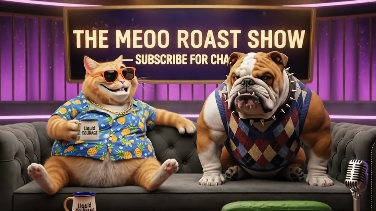 Ep #41 Faty Cat vs Bruno the Bulldog: Scaredy-Cat vs Fake Tough Guy Roast! 🙀🐶 (Vacuum vs. Cucumber!)