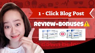 1 Click Blog Post Review  ⚠️ In 2020 DON'T⚠️  GET THIS WITHOUT MY  🎁 Mega Bonus👇👇
