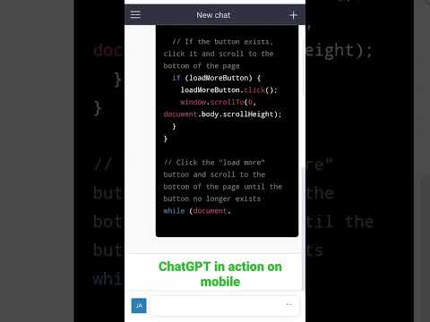 ChatGPT in action on mobile #chatgpt #openai #ai #gpt3 #machinelearning #javascript