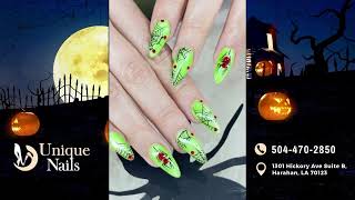 Beautiful Halloween Nail Designs at Unique Nails Spa in Harahan, LA 70123