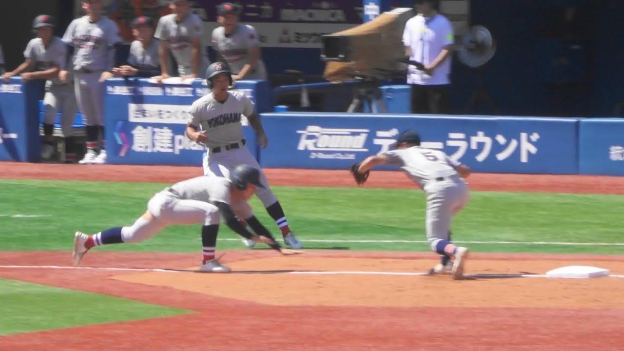 立花学園《 ファースト ジャンプで逸らさず！サード送球アウト！2回裏