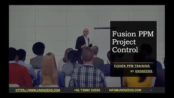 Oracle Fusion PPM Training Project Control | Fusion PPM Training | Oracle Fusion PPM