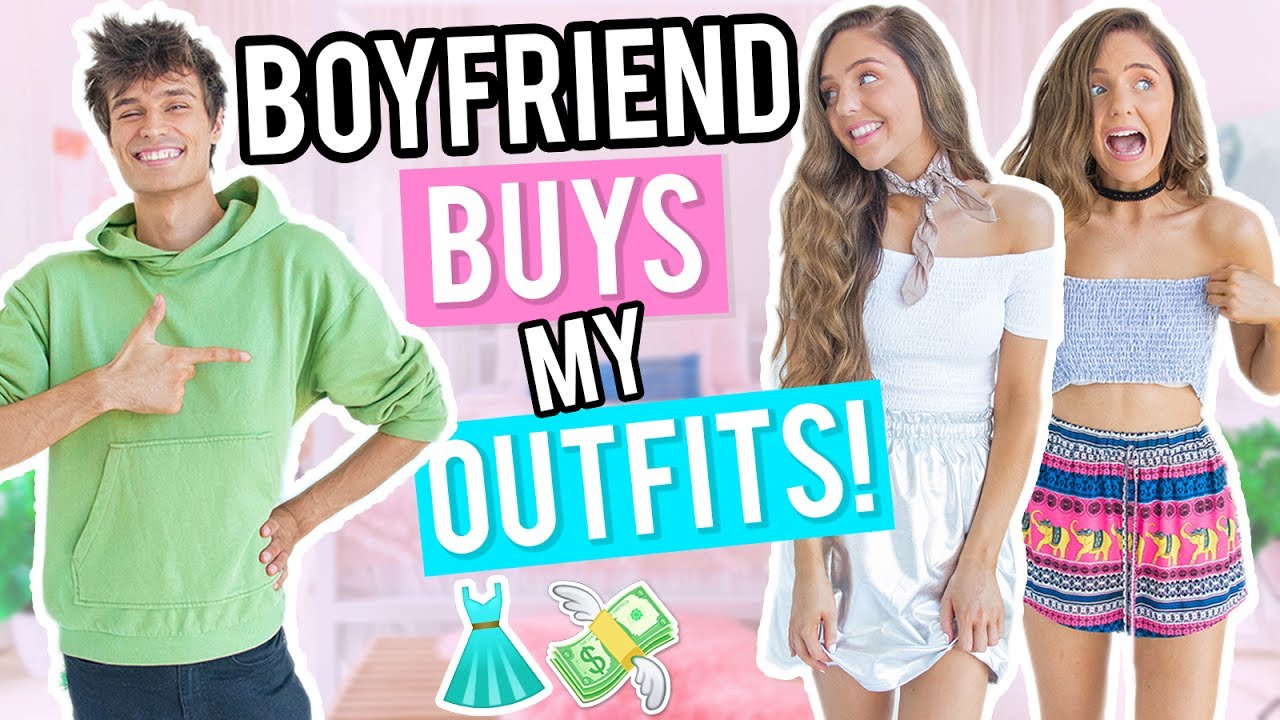 BOYFRIEND BUYS GIRLFRIENDS OUTFITS! Shopping Challenge 