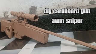 How to make cardboard awm sniper || diy cardboard sniper