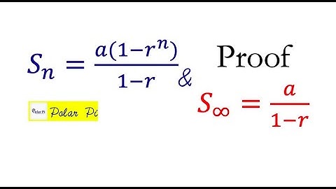 Proof of the Geometric Series Formula (Finite & Infinite)