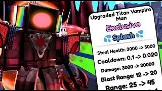 😱🔥I Got The NEW UPGRADED VAMPIRE MAN In Toilet Tower Defense!! 😍🤯 (Roblox) 😎