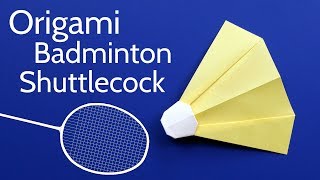 Origami Badminton Shuttlecock Tutorial - Origami Badminton Birdie