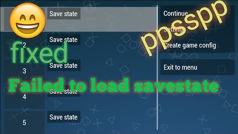 PPSSPP failed to load save state fixed