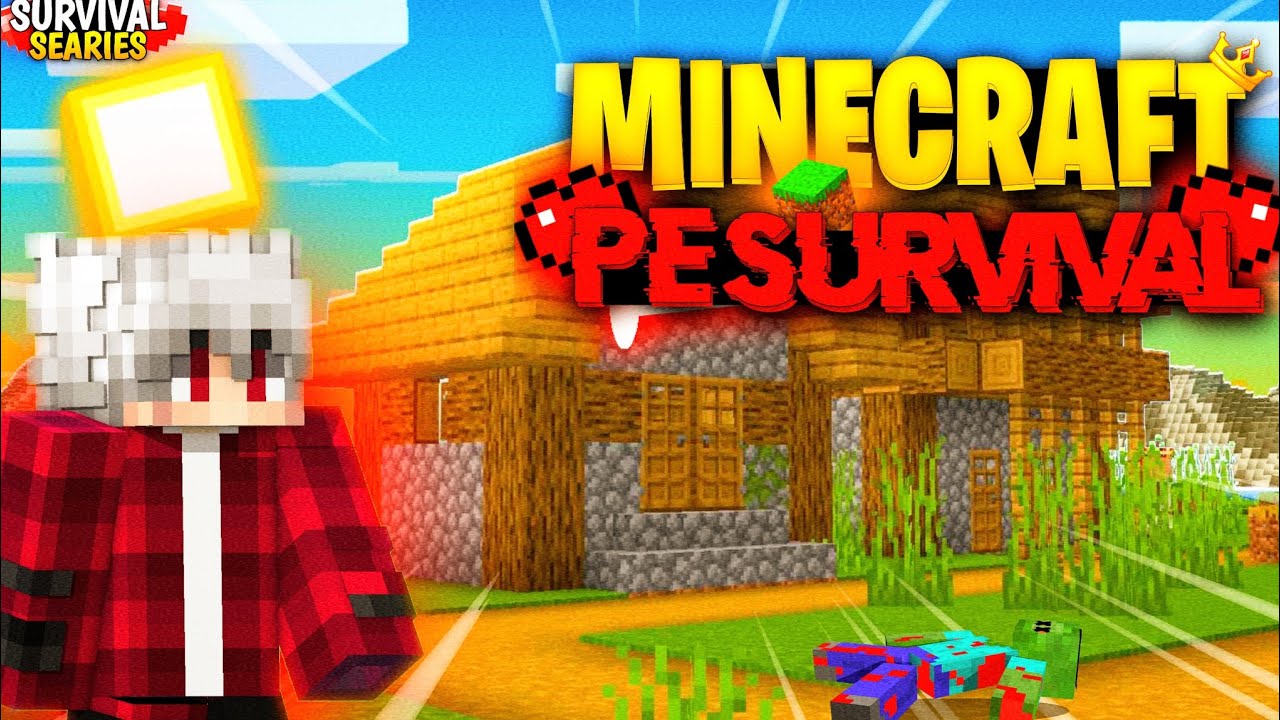 MINECRAFT PE 🔥 Survival Series Ep 1 in Hindi 1.21 Made OP Survival Base ...