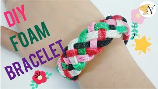 Foam Bracelets: Arts & Crafts - Mess-Free Glitter