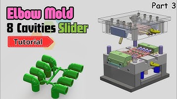 SOLIDWORKS MOLD DESIGN - Complete Mold design - Elbow 3/4