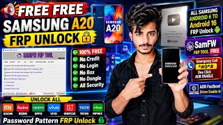 All Samsung FRP Bypass Android 11/12/13/14/15 / Samsung A20 FRP Bypass Free SamFw FRP Tool New Trick