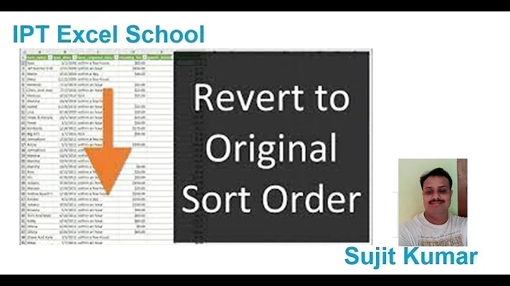 How to Unsort in Excel (Revert Back to Original Data)