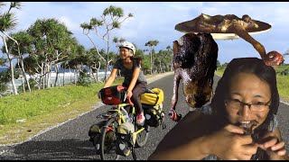 I Eat A Wild Pigeon After Setting Tent At Local's House | Cycling In Vanuatu, South Pacific