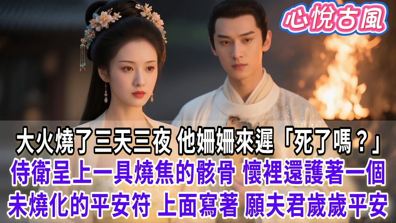 【一口氣看完】大火燒了三天三夜，他才姍姍來遲：「死了嗎？」侍衛呈上一具燒焦的骸骨，懷裡還護著一個未燒化的平安符，上面寫著：願夫君歲歲平安。#古言#小説#古風#故事#爽文#大女主#完結