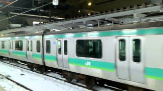 常磐線E231系マト129編成長野入場in長野駅長野発
