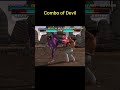 Devil combo in tekken tag tournament gameplay #shorts