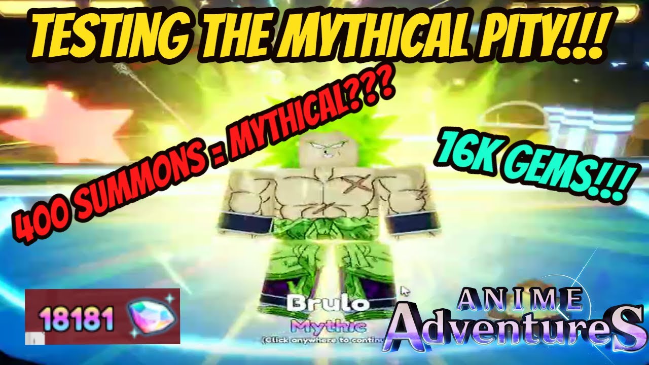 Testing the Hidden Mythical Pity  400 Summons  Mythical  Anime  Adventures  YouTube