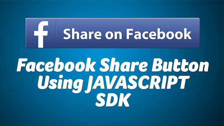Facebook Share Button - JavaScript SDK