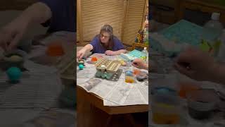 Celebrity My Dad coloring Easter Eggs 🥚(grandma watching tv in the family room) Wealth