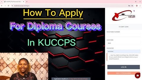 How To Apply For DIPLOMA COURSES Through KUCCPS