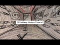 How to draw a 3D Hallway Illusion - Tutorial 