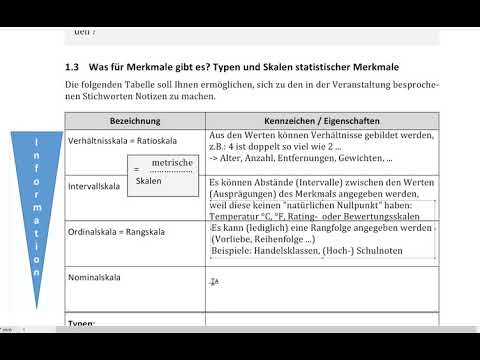 1.3 Was für Merkmale gibt es? Typen und Skalen statistischer Merkmale